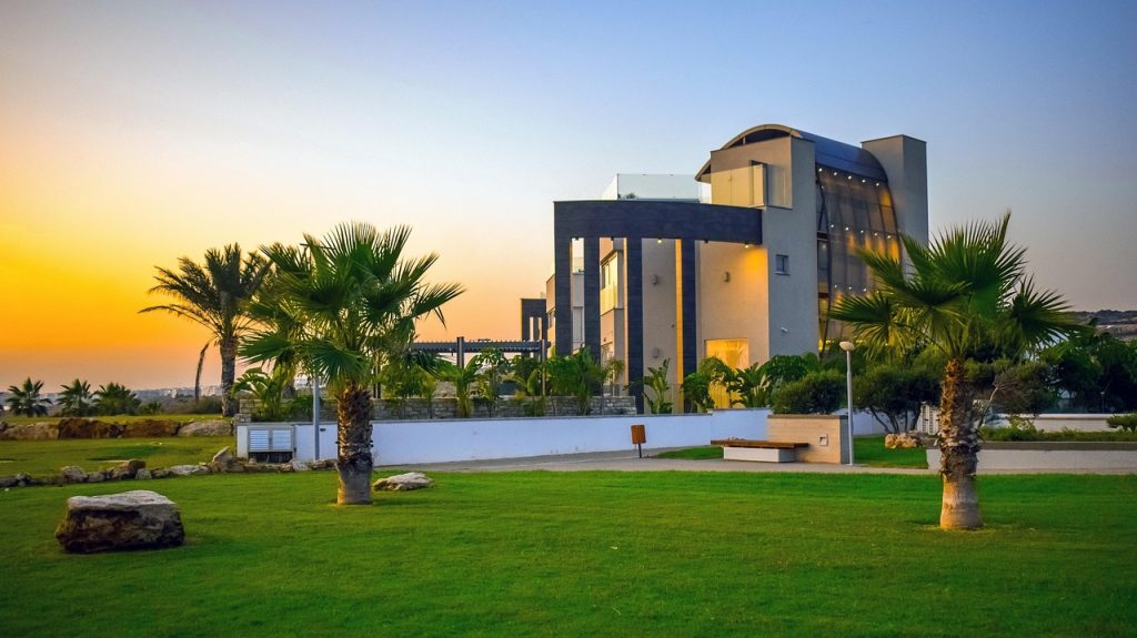 villa, tourism, luxury, architecture, building, nature, afternoon, garden